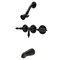 Kingston Brass ThreeHandle Tub and Shower Faucet, Matte Black KB230AKL - alternate 1